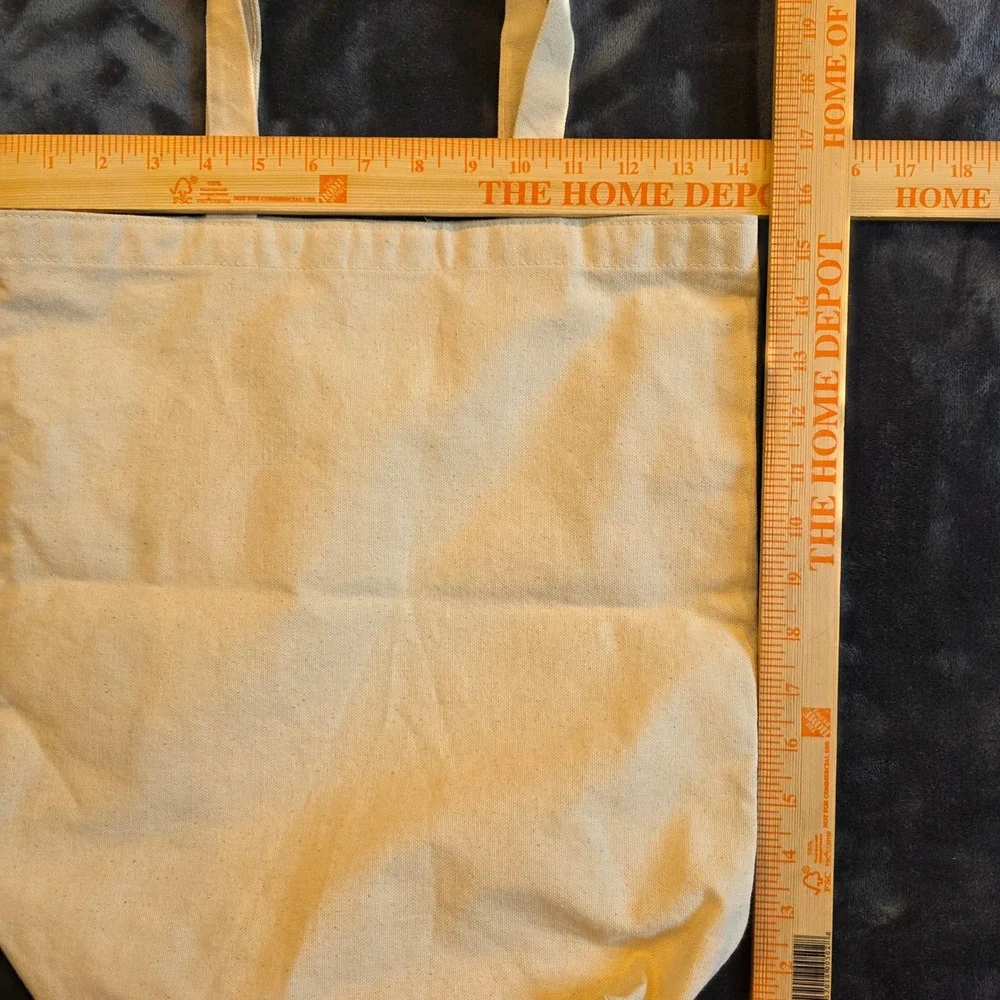 Vogue Graphic Canvas Tote Bag Cream Floral Surrealist Logo Shopper